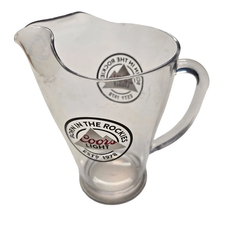 Coors Light Born in the Rockies Hard‎ Plastic Beer Pitcher Barware